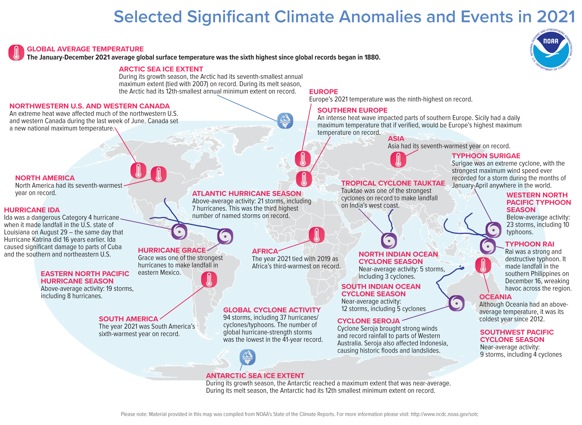 2021 was world’s 6thwarmest year on record National Oceanic and